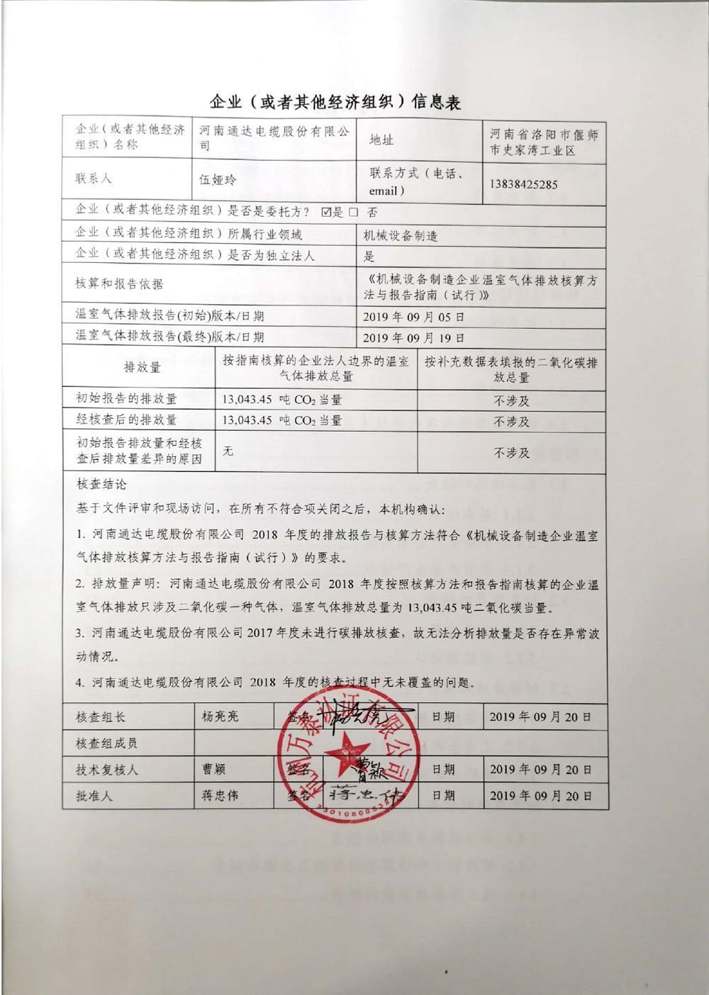 2019快猫官网WWW在线观看股份温室气体排放核查报告